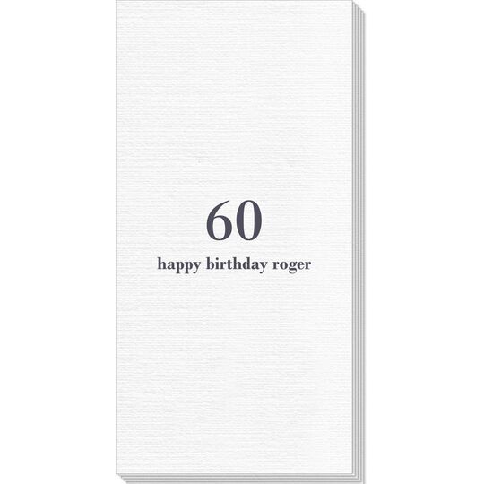 Large Number with Text Deville Guest Towels